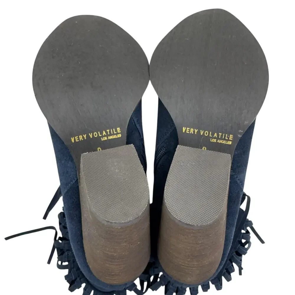 Very Volatile Cupid Fringe Boho Hippie Festival Ankle Booties Women's Size 9